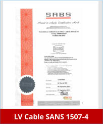 LV Cable SANS 1507-4