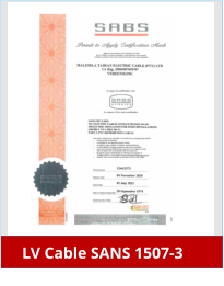 LV Cable SANS 1507-3