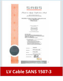 LV Cable SANS 1507-3